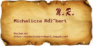 Michalicza Róbert névjegykártya
