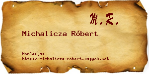Michalicza Róbert névjegykártya